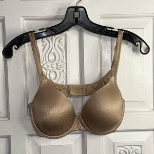 Vanity Fair Tan Bra Size Lightly Padded Adjustable Straps/Band Size 34D